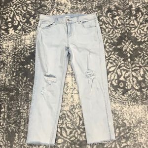Old navy boyfriend cut light wash jeans